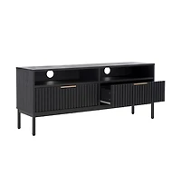 Lylia 2 Drawer Shelf Media Stand