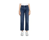 Manhattan High Rise Straight Ankle Jeans