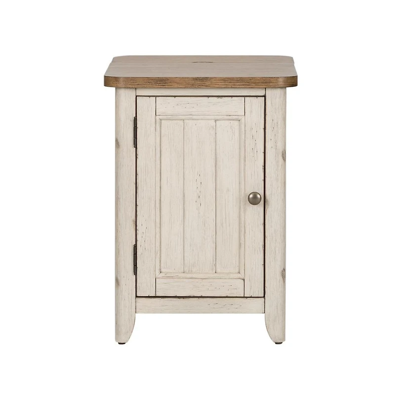 Door Chair Side Table w/ Charging Station