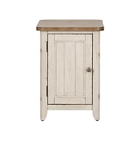 Door Chair Side Table w/ Charging Station