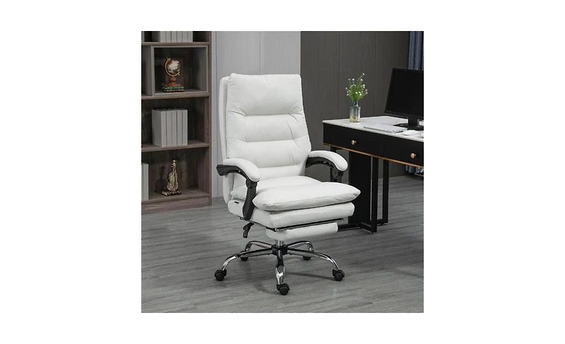 Massage Office Chair with Lumbar Support and Reclining Function