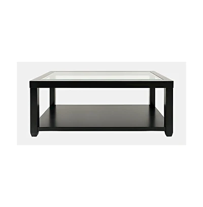 Urban Icon Contemporary Rectangular Glass Inlay Coffee Table