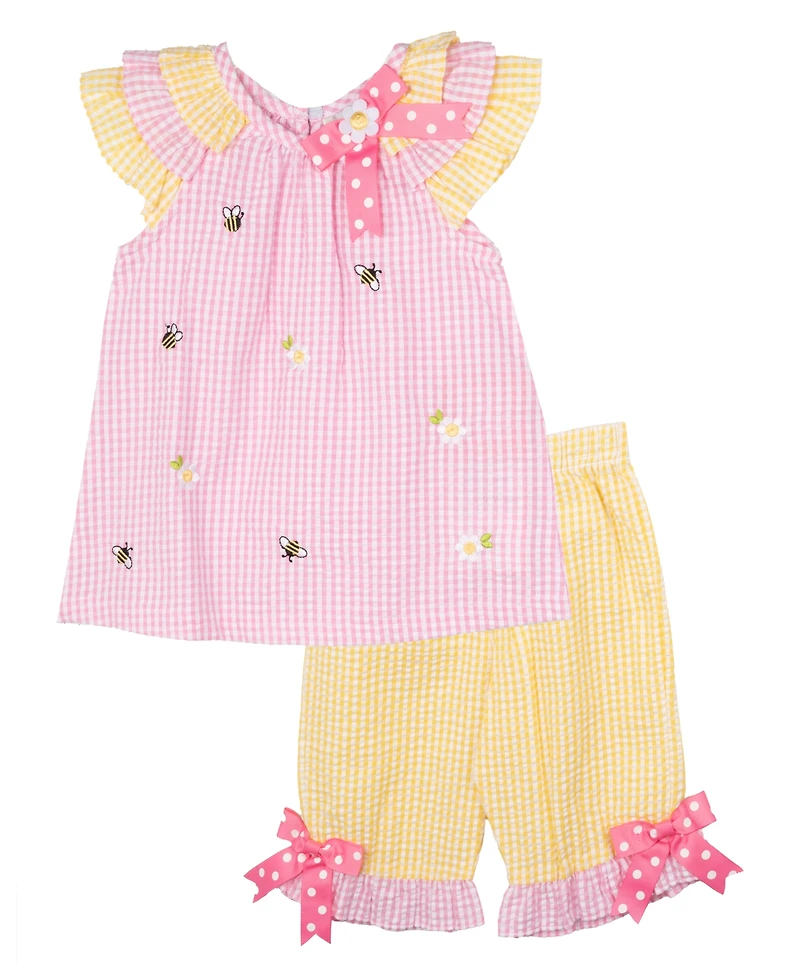 Rare Editions Baby Girls 2-Piece Spring Seersucker Dress Set