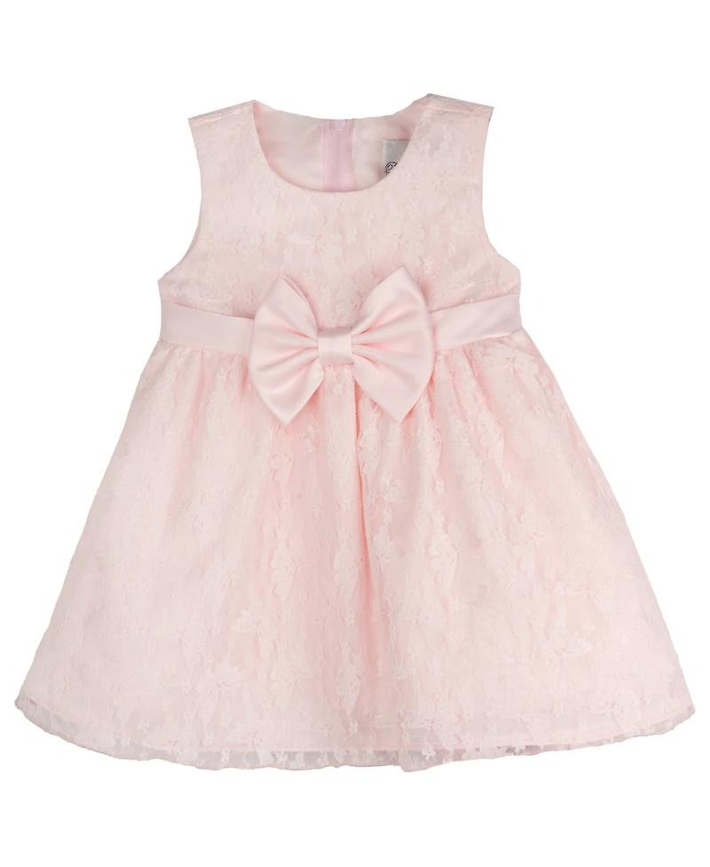 Rare Editions Baby Girls Burnout Butterfly Lace Dress