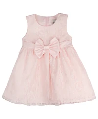 Rare Editions Baby Girls Burnout Butterfly Lace Dress