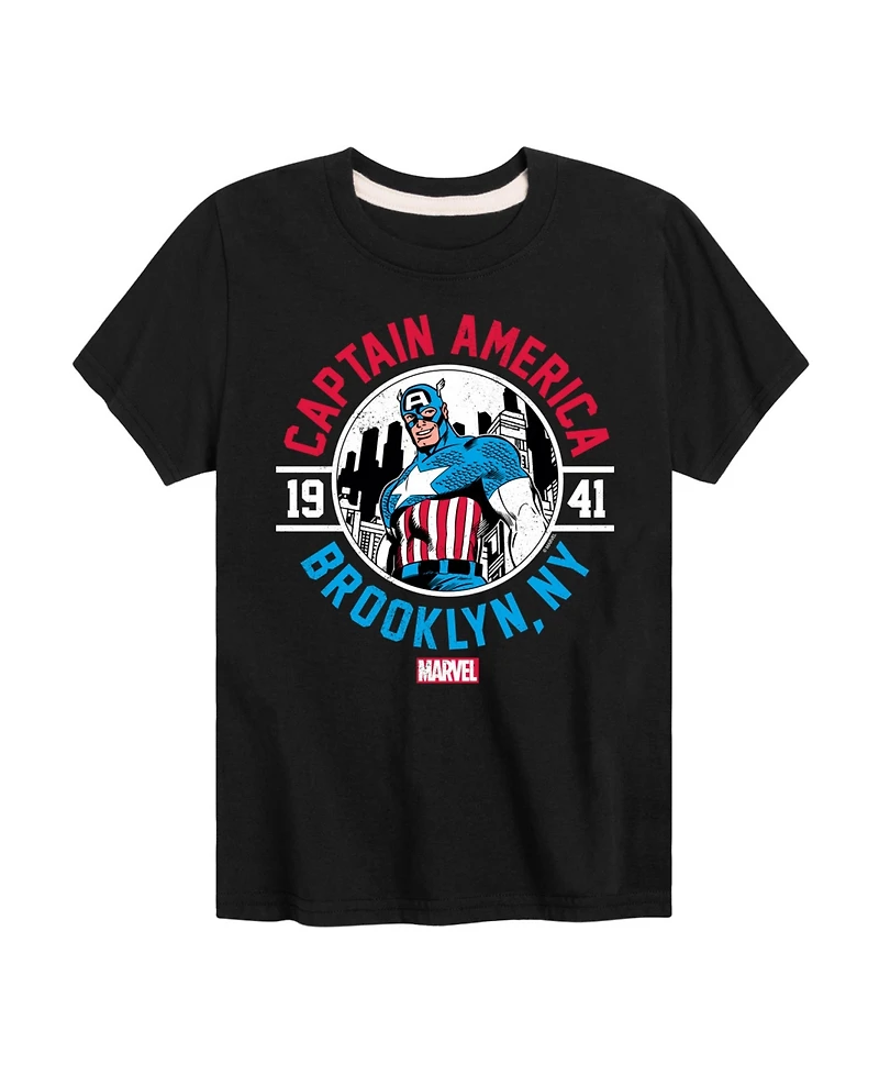 Captain America Boys Brooklyn Ny Graphic T-Shirt
