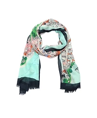Kate Spade New York Women's Map Oblong Scarf