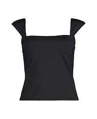 Lands' End Plus Square Neck Underwire Tankini Top