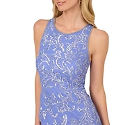 Adrianna Papell Women's Boat-Neck Sequin Sheath Dress