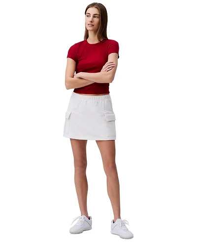 Calvin Klein Jeans Women's Logo French Terry Cargo Skirt