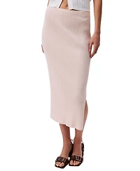 Calvin Klein Jeans Women's Rib-Knit Midi Skirt