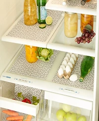 Design Imports Leaf Print Fridge Liner 6 Pack Set, 24" x 12"