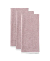 Design Imports French Terry Chambray Solid Cotton Dishtowel 3 Pack Set, 18" x 28"