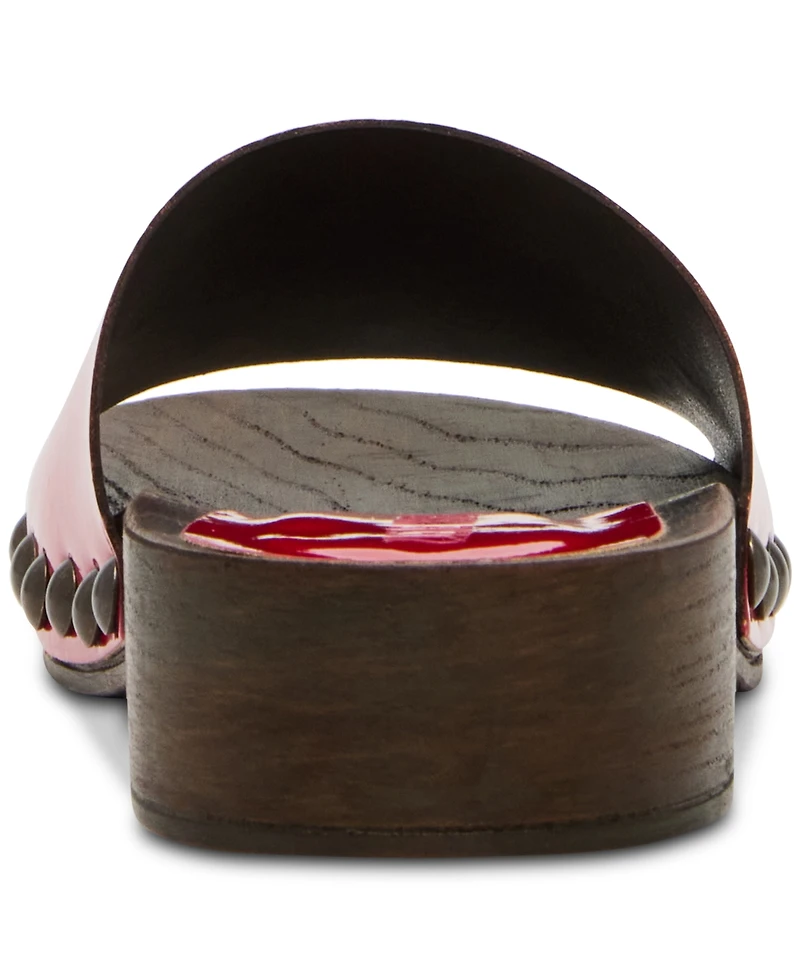 Steve Madden Women's Cento Wooden Flatform Slide Sandals
