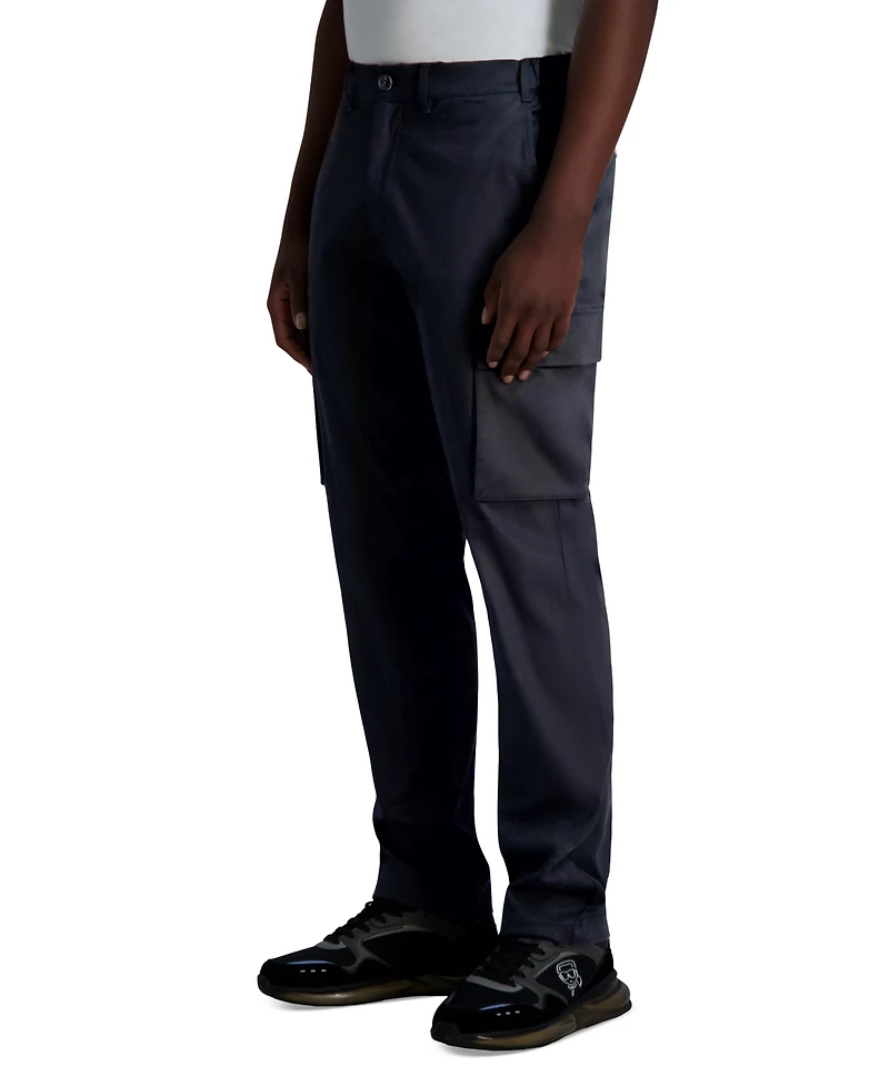Karl Lagerfeld Paris Men's Straight-Fit Twill Cargo Pants
