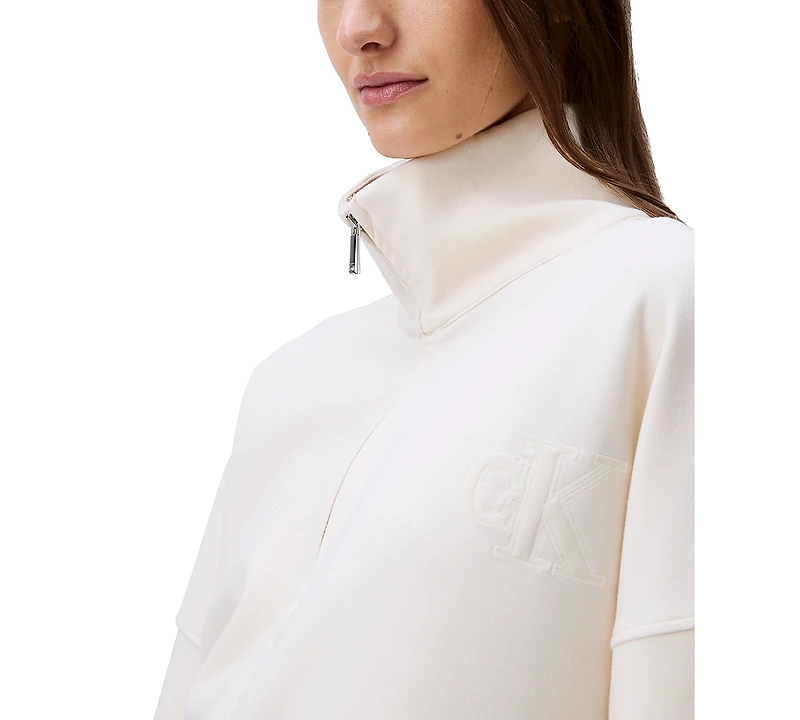 Calvin Klein Jeans Women's Quarter-Zip Sweatshirt