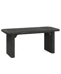 Tribesigns Farmhouse Dining Table for 4-6 People, 62-Inch Modern Kitchen with Double Robust Pedestal, Wooden Dinner Table(Only Table)