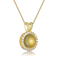 Genevive 14k Gold Plated over sterling silver Yelow Pendant
