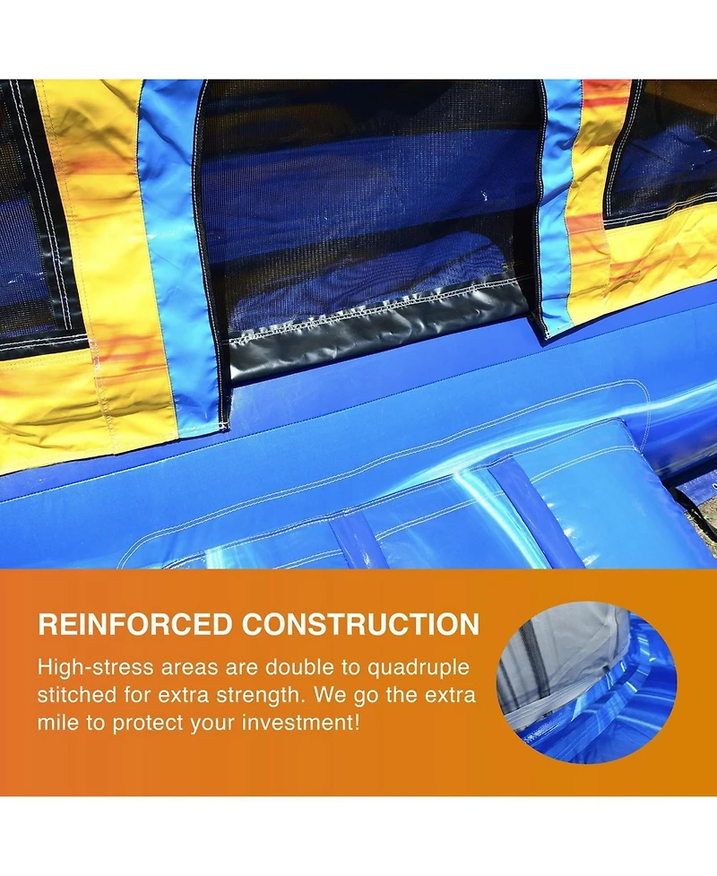 JumpOrange Melting Artic Commercial Grade Bounce House 13x13 for Kids and Adults (with Blower), Basketball Hoop, Outdoor Indoor, Bouncer Jumper, Birth