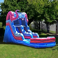 JumpOrange 15 Ocean Battle Tall Water Slide with Detachable Deep Pool, Big Kids and Adults, Commercial Grade, Outdoor Backyard Water Park, Indoor Use,