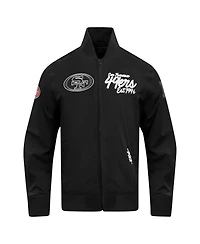Pro Standard Men's Black San Francisco 49ers Paint The City Twill Full-Zip Jacket