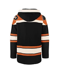 '47 Brand Men's Black Philadelphia Flyers Big Tall Superior Lacer Fleece Pullover Hoodie