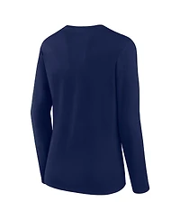 Fanatics Women's Navy Dallas Cowboys Long Sleeve Scoop Neck T-Shirt