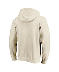 Profile Men's LeBron James Cream Los Angeles Lakers Big Tall Player Double Face Tri-Blend Pullover Hoodie