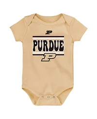 Outerstuff Newborn Black Purdue Boilermakers Sunday Comics 3-Pack Bodysuit Set