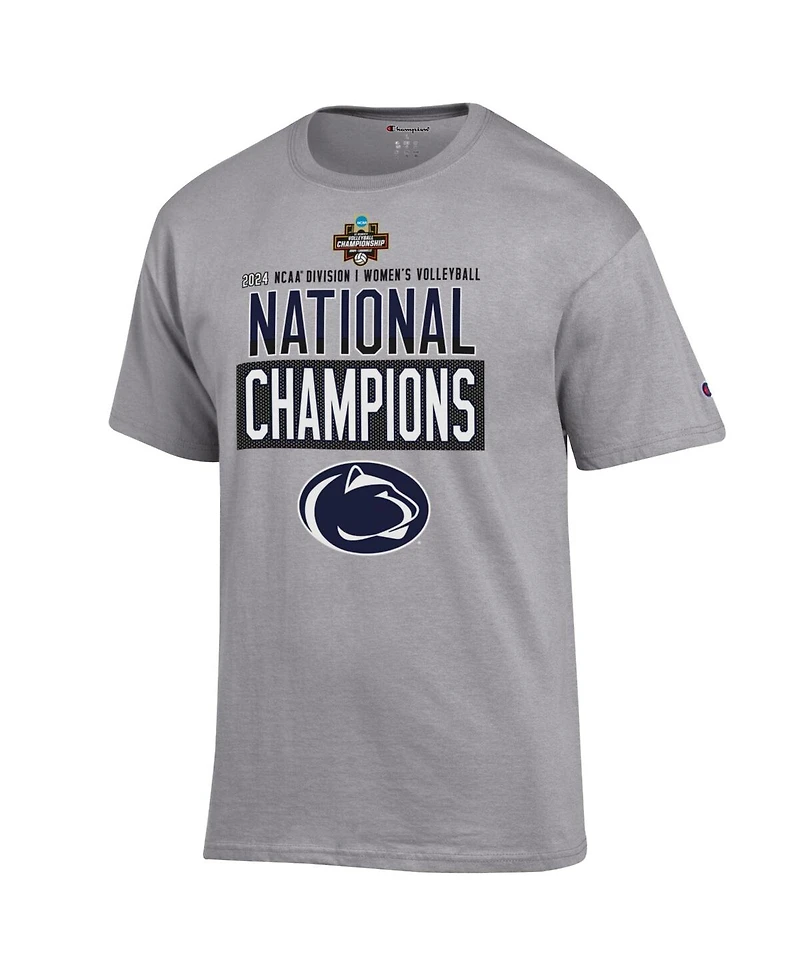 Champion Men's Gray Penn State Nittany Lions 2024 Ncaa Women's Volleyball National Champions Locker Room T-Shirt