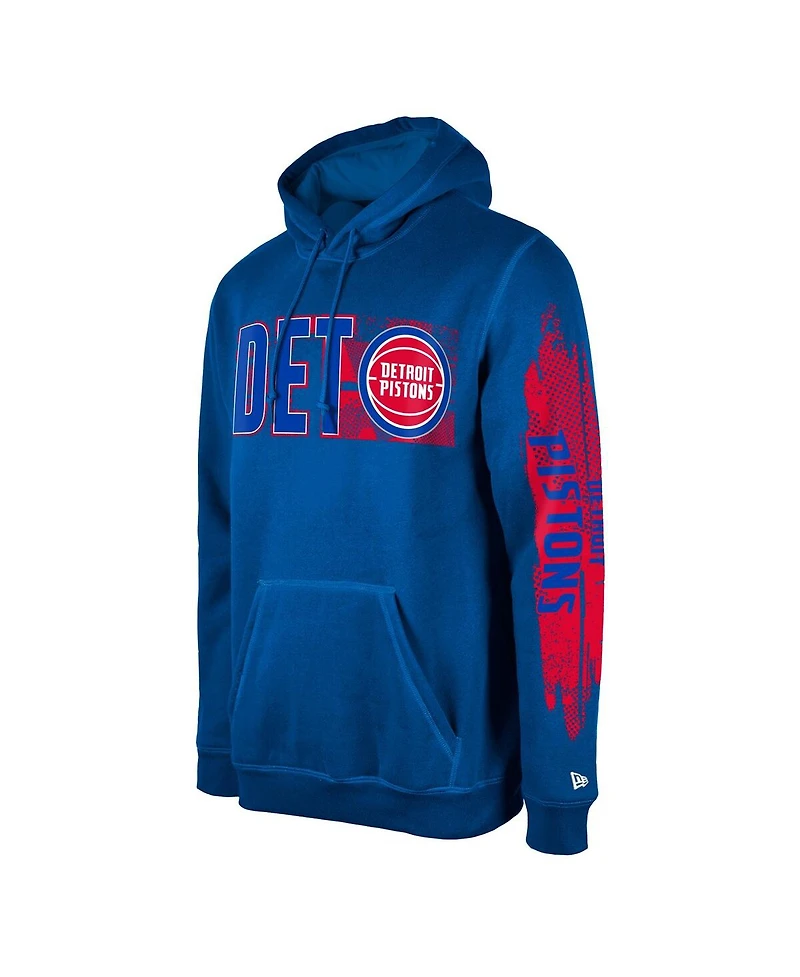 New Era Men's Detroit Pistons Red Tip-Off Collection Pullover Hoodie