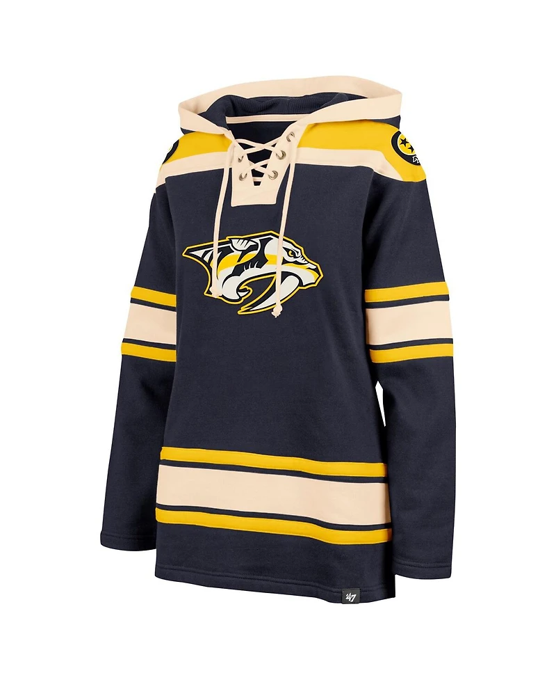 '47 Brand Women's Navy Nashville Predators Superior Lacer Pullover Hoodie