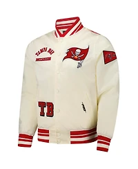 Pro Standard Men's Cream Tampa Bay Buccaneers Sublimated Satin Full-Snap Jacket