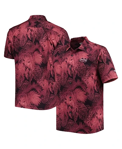 Tommy Bahama Men's Maroon Mississippi State Bulldogs Coast Luminescent Fronds IslandZone Button-Up Camp Shirt