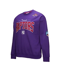 Mitchell & Ness Men's Purple Toronto Raptors Hardwood Classics There Back 2.0 Vintage Pullover Sweatshirt