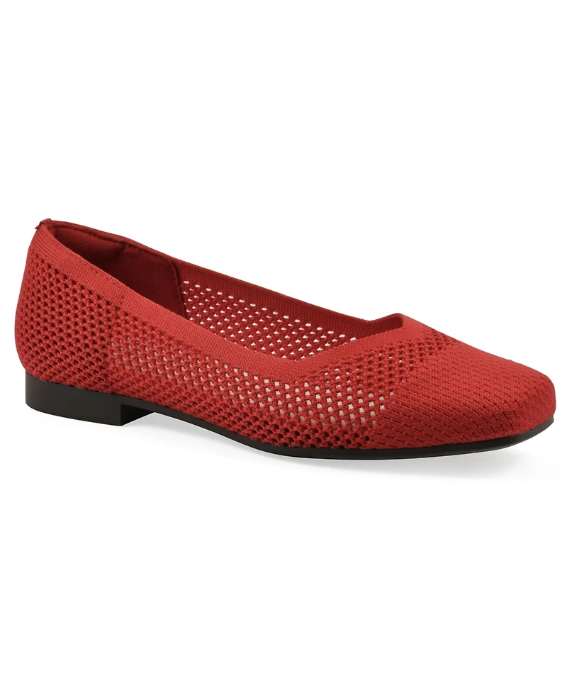 Cliffs by White Mountain Women's Beslee Square Toe Ballet Flats
