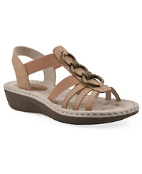 Cliffs by White Mountain Women's Caselyn Wedge Slip-On Sandals