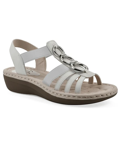 Cliffs by White Mountain Women's Caselyn Wedge Slip-On Sandals