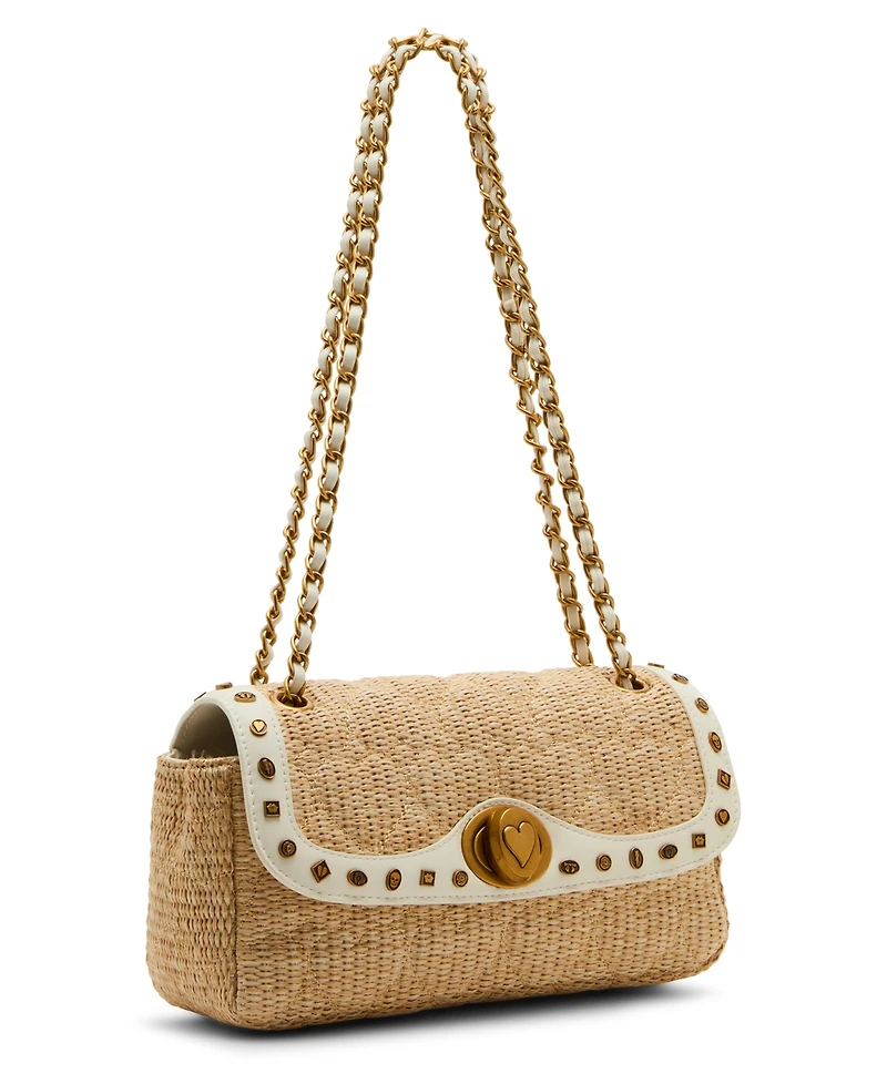 Betsey Johnson Icon Hearts Flap Small Crossbody Bag