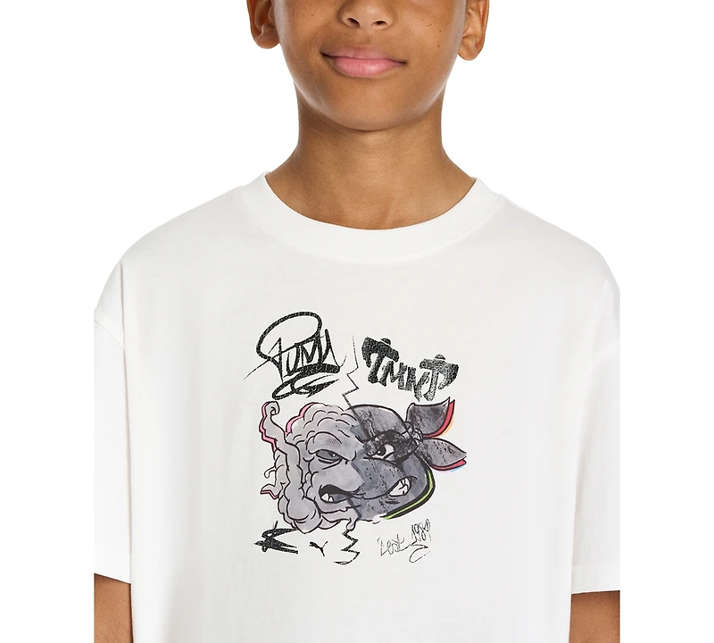 Puma X Tmnt Big Boys Relaxed Graphic T-Shirt