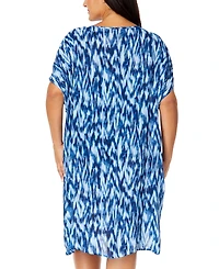 Anne Cole Plus Size Easy Tunic Swim Cover-Up