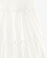 With Jules Big Girl Eyelet Pull On Smocked Bodice Dress