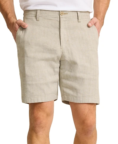 Tommy Bahama Men's Beach Coast Flat-Front Linen 9" Shorts