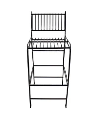 Indoor/Outdoor Furniture Steel Wire Bar-Height Dining Chair - Black