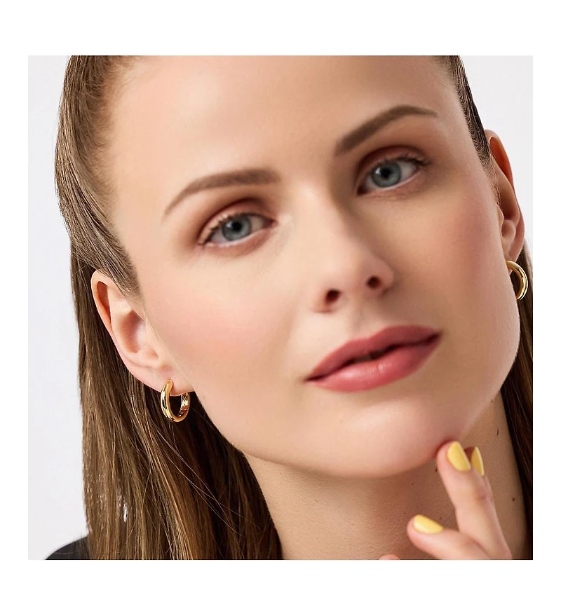 Ana Luisa Gold Hoop Earrings - Giulia Medium