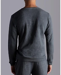 Watson'S Men's Absolute Stretch French Terry Lounge Henley Crew