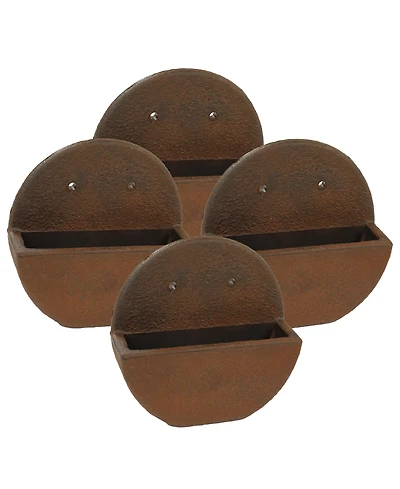 Indoor/Outdoor Round Polyresin Wall-Mounted Flower Pot Planter - 12"