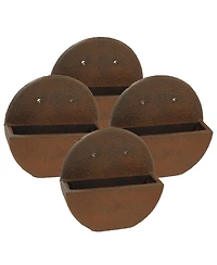 Indoor/Outdoor Round Polyresin Wall-Mounted Flower Pot Planter - 12"