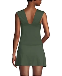 Lands' End Women's Square Neck Underwire Tankini Top