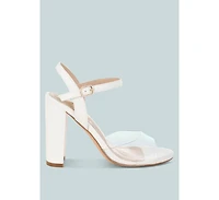 Perta Clear Strap Block Heel Sandals